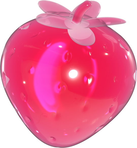 Strawberry Y2K 3D Sweet Jelly Illustration